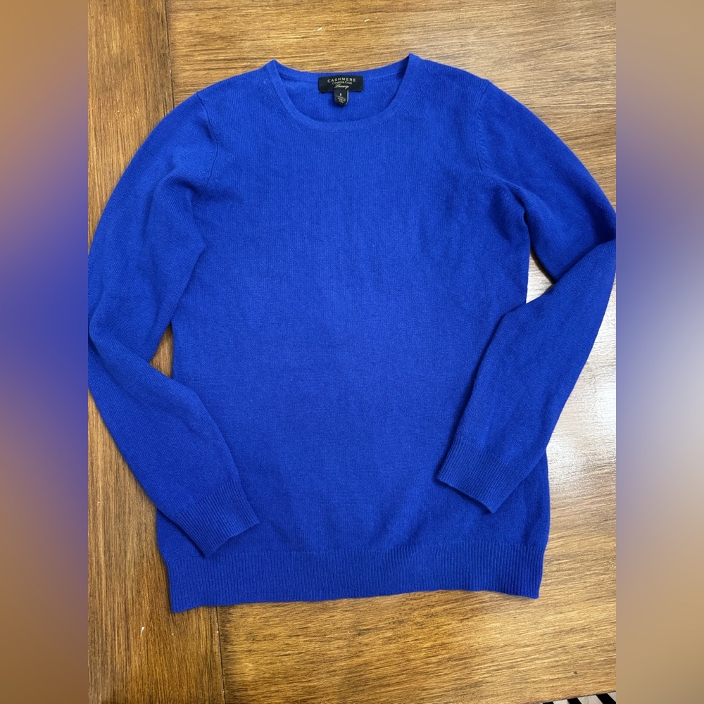 Charter Club Luxury Cashmere Blue Crewneck Sweater